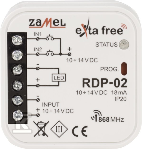 Sterownik LED jednokolorowy Typ: RDP-02 - EXF10000089